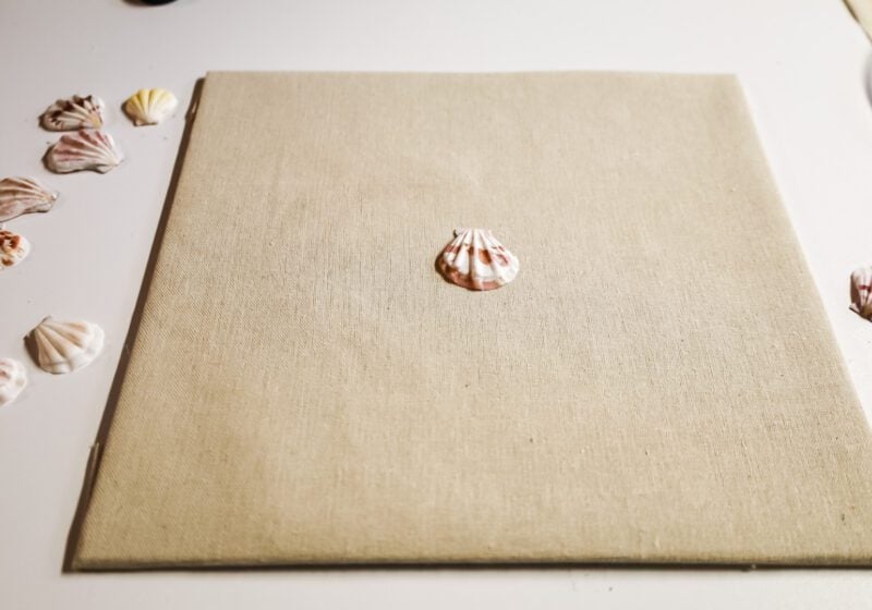 making shell art work