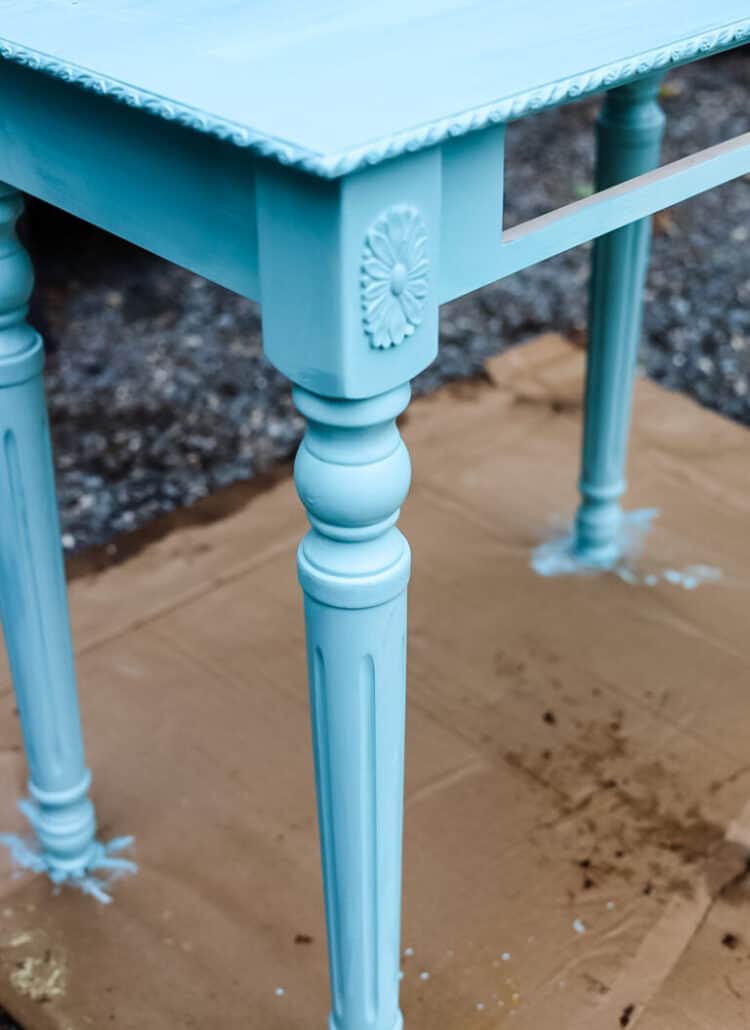 light turquoise table