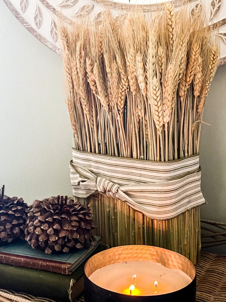 dried wheat centerpiece