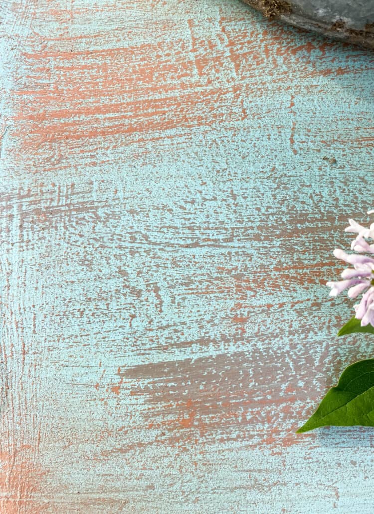 Pop of Color Terra Cotta Paint with Light Turquoise