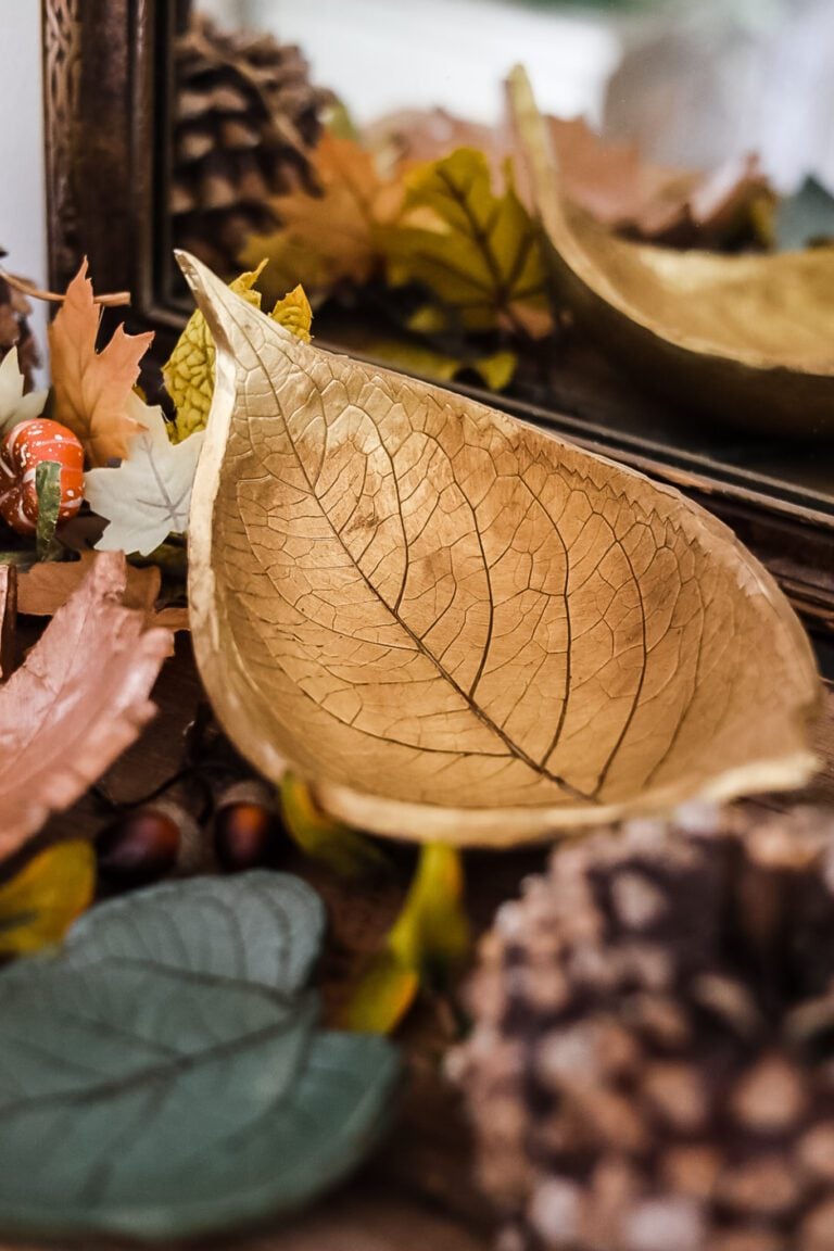 gold leaf made out of clay