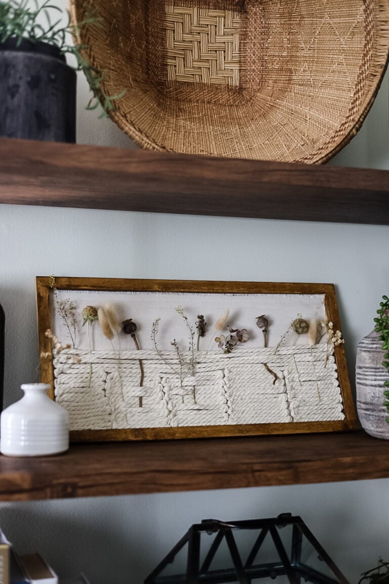 DIY Woven Dried Botanical Shadowbox