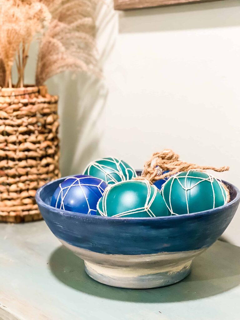 bowl with glass floats