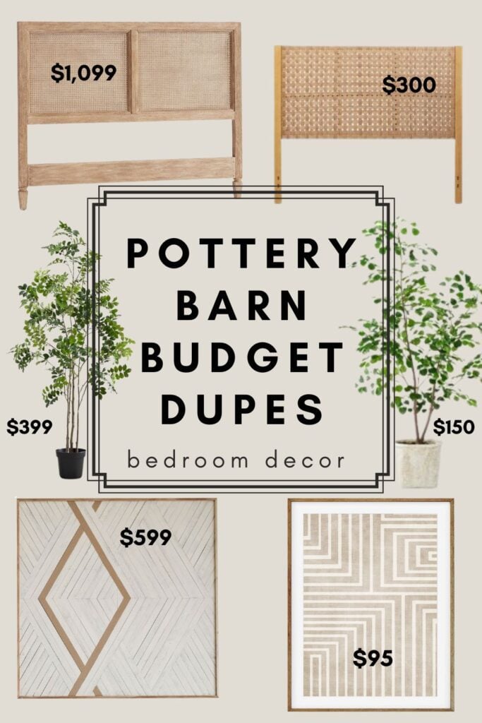 Collage of bedroom decor