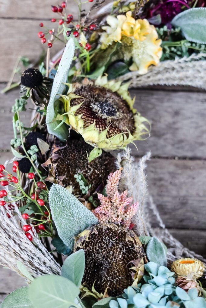 dried flower wreath