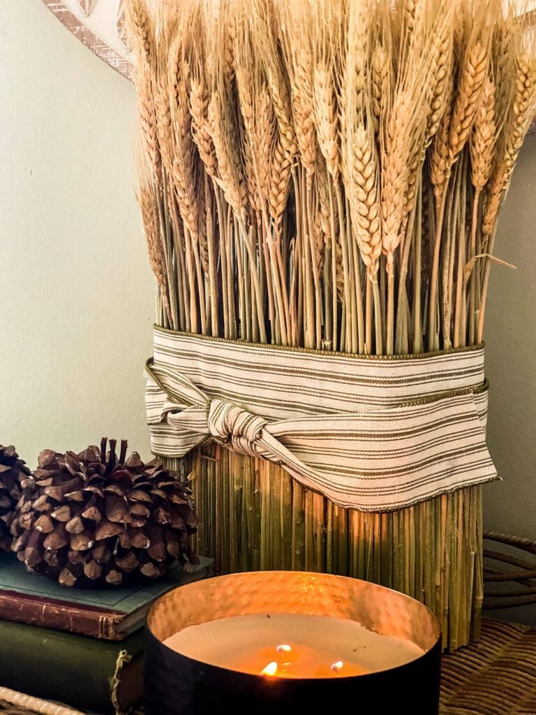 dried wheat centerpiece