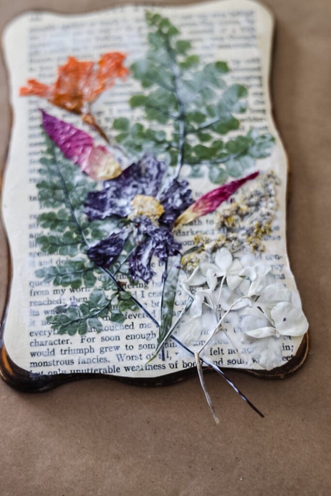 wet mod podge plaque