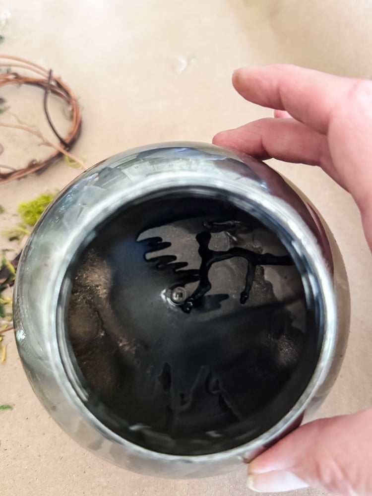 making a diy crystal ball using paint