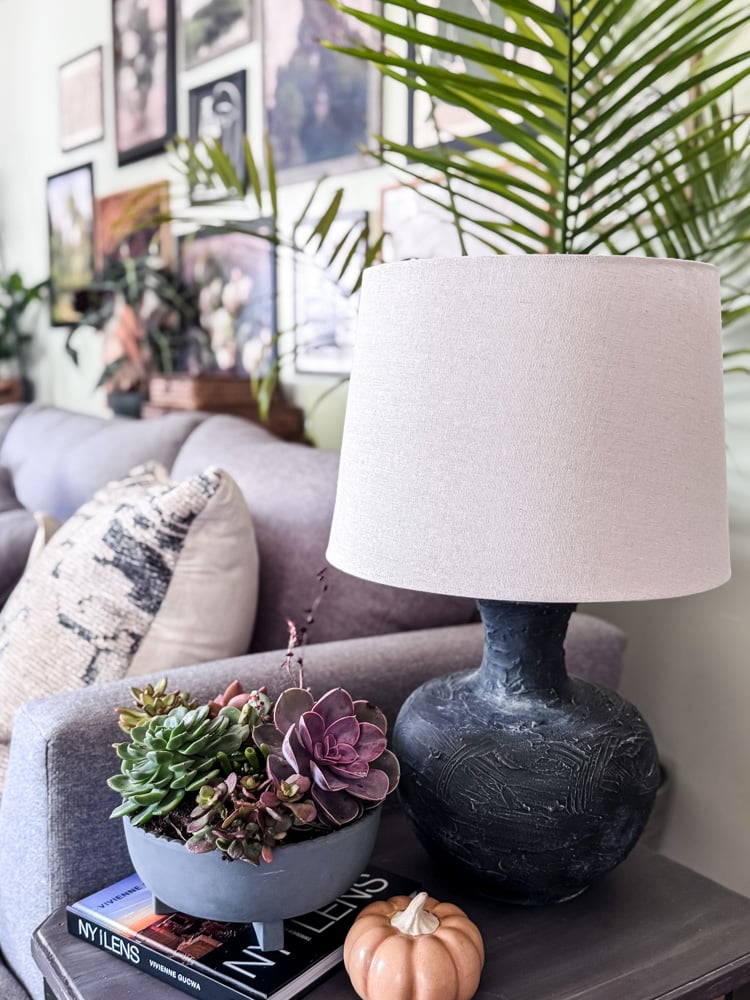 black lamp in living room