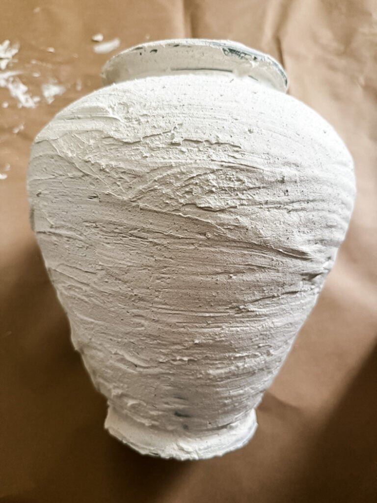 Vase makeover in progress