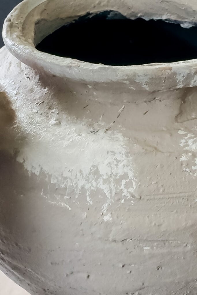 layering paint on a diy vase makeover