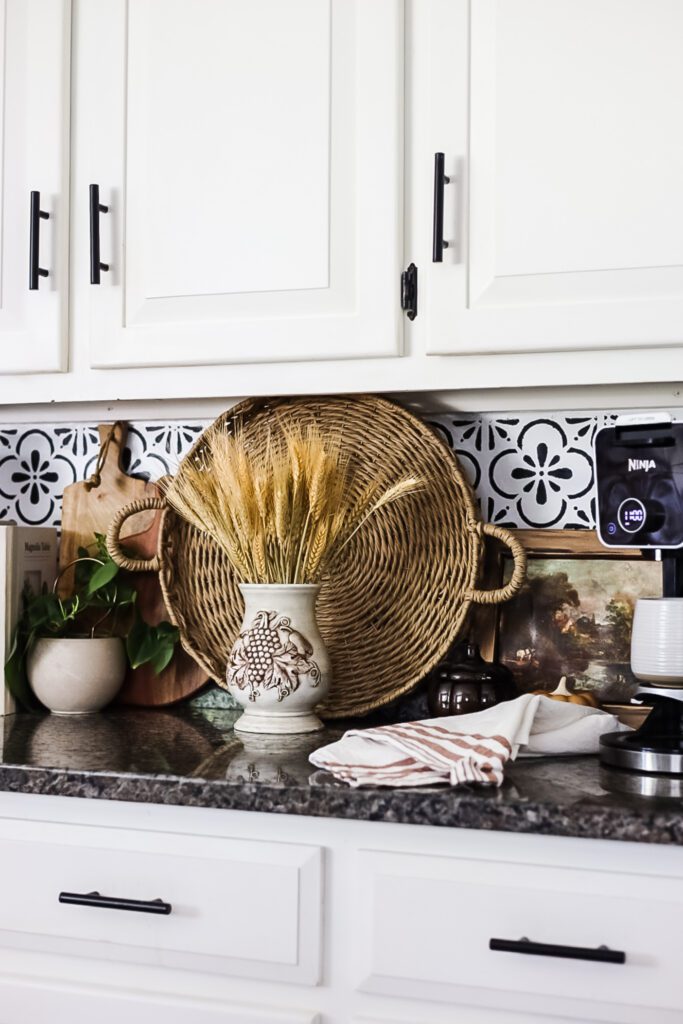 coffee bar decorated for fall