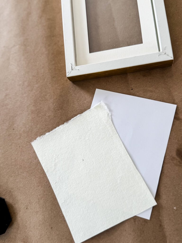 watercolor paper and frame