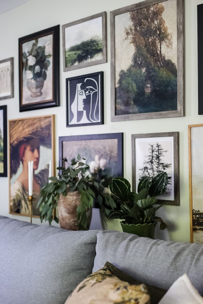 living room gallery wall