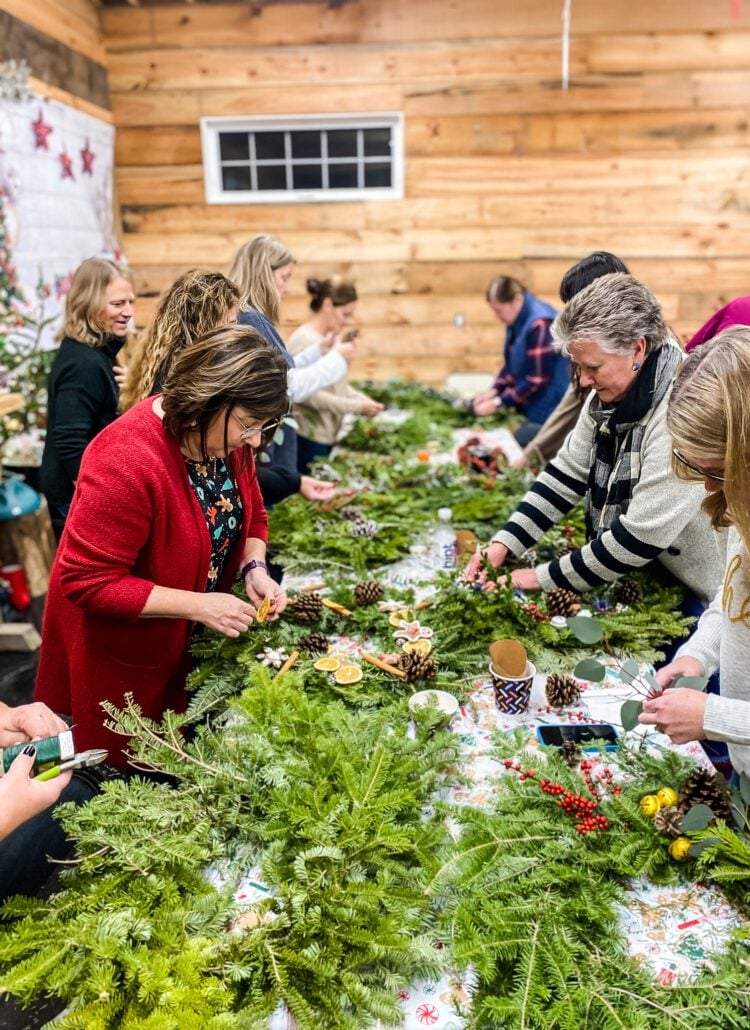 wreath making party